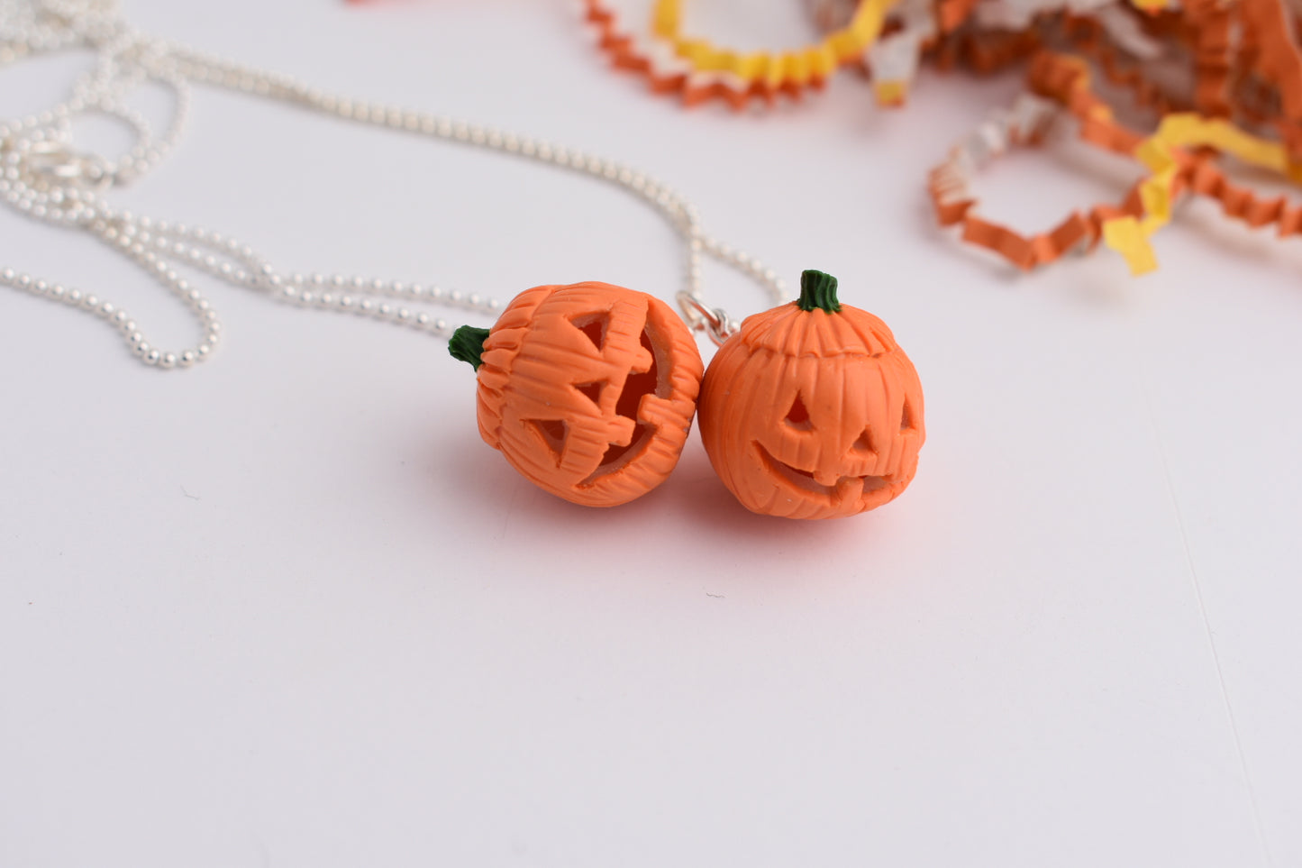 Scented Glow In The Dark Jack O' Lantern Necklace - Decadent Minis
