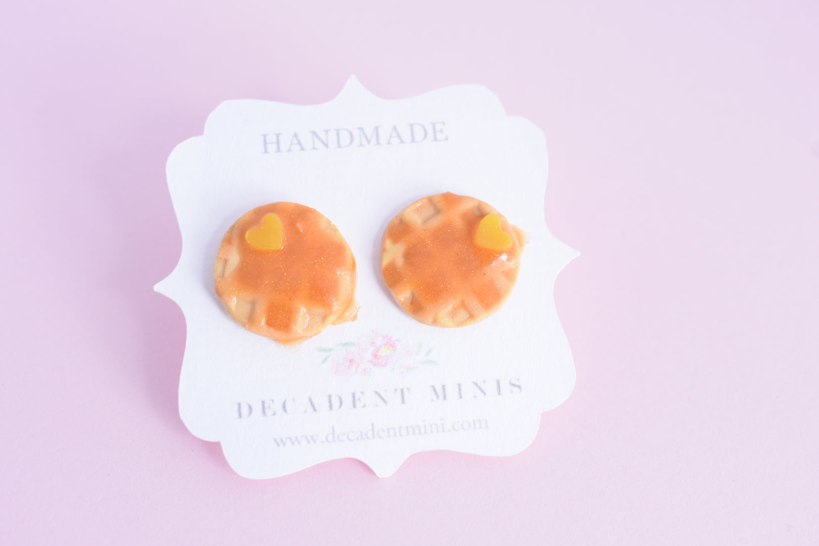 Scented Waffle Stud Earrings - Decadent Minis
