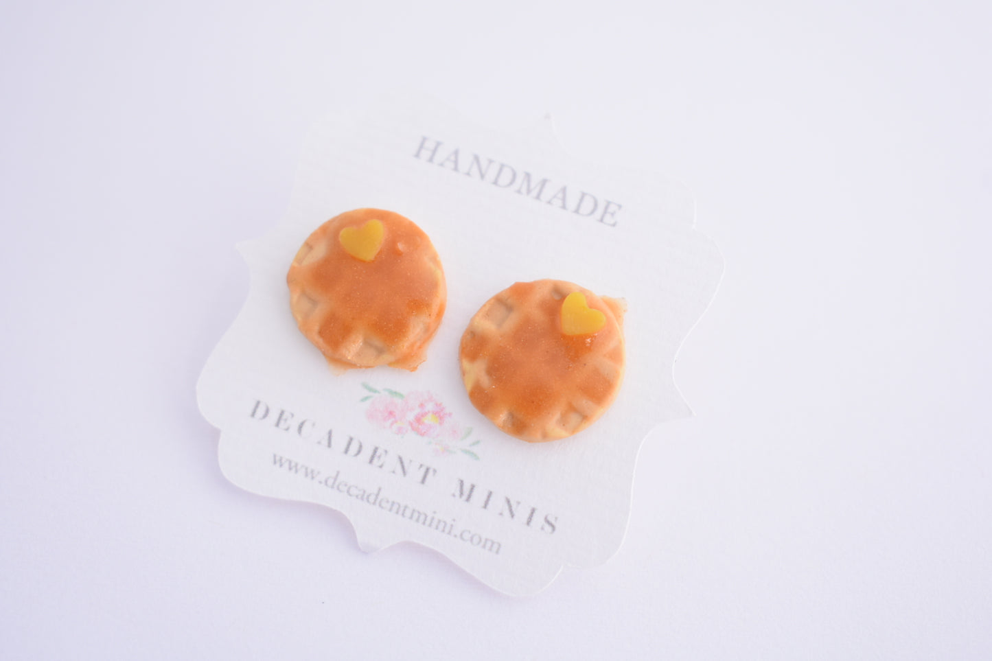 Scented Waffle Stud Earrings - Decadent Minis
