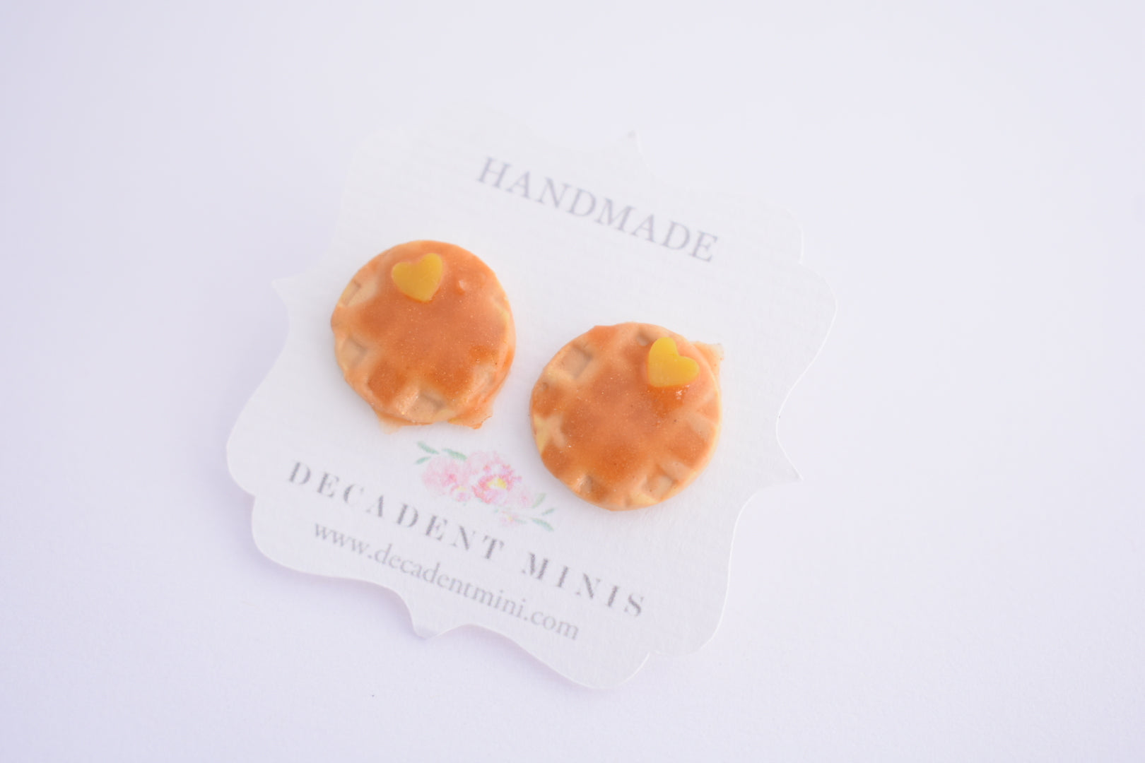 Scented Waffle Stud Earrings - Decadent Minis