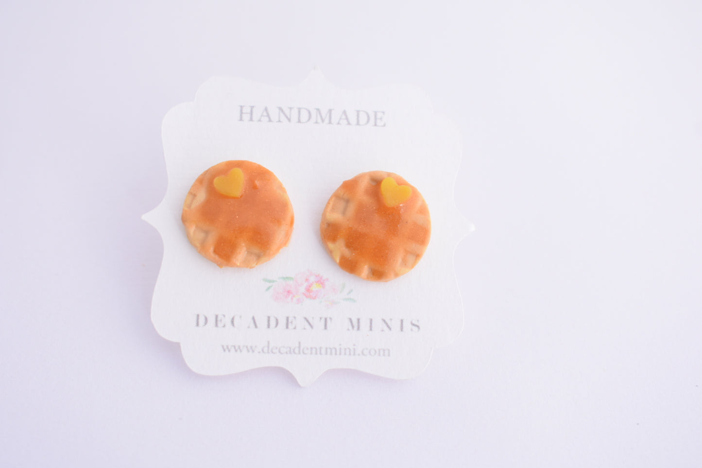Scented Waffle Stud Earrings - Decadent Minis