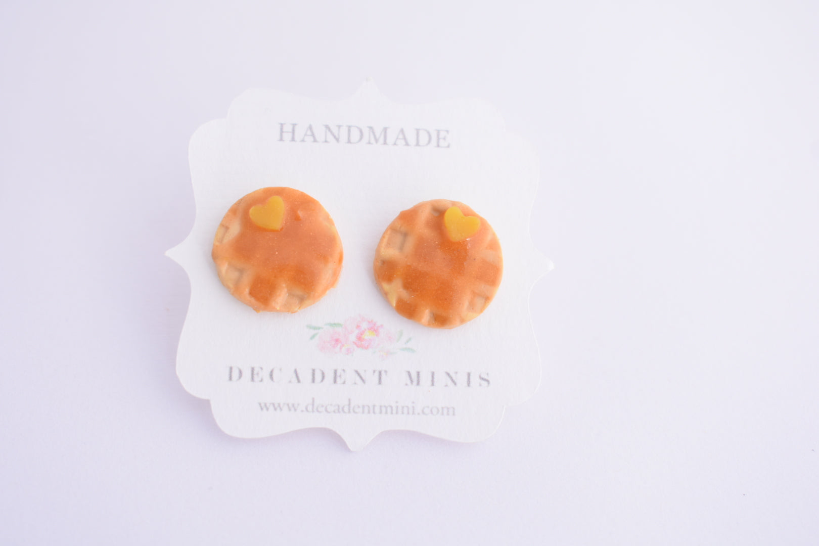 Scented Waffle Stud Earrings - Decadent Minis