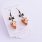 Scented Pumpkin Pie Antique Bronze Earrings - Decadent Minis