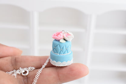 Scented 2-Tiered Wedding Cake Sterling Silver Necklace - Decadent Minis