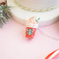Scented Starbucks Inspired Christmas Frappuccino Charm Necklace-LIMITED EDITION - Decadent Minis