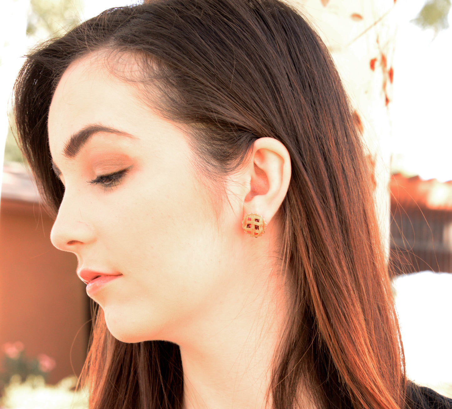 Old fashioned Cherry Pie earrings - Decadent Minis