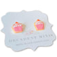 Scented Cupcake Sugar Cookie Stud Earrings - Decadent Minis