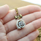 Scented Cinnamon Roll Antique Bronze Necklace - Decadent Minis