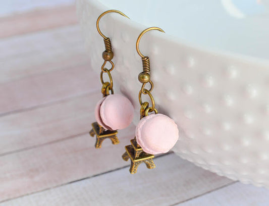 Parisian Sweets Scented Macaron Earrings -Antique Bronze - Decadent Minis