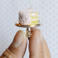 12th Scale Dollhouse Miniature Shabby Chic Pink Cake - Decadent Minis