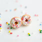Scented Funfetti Donut Earrings - Decadent Minis