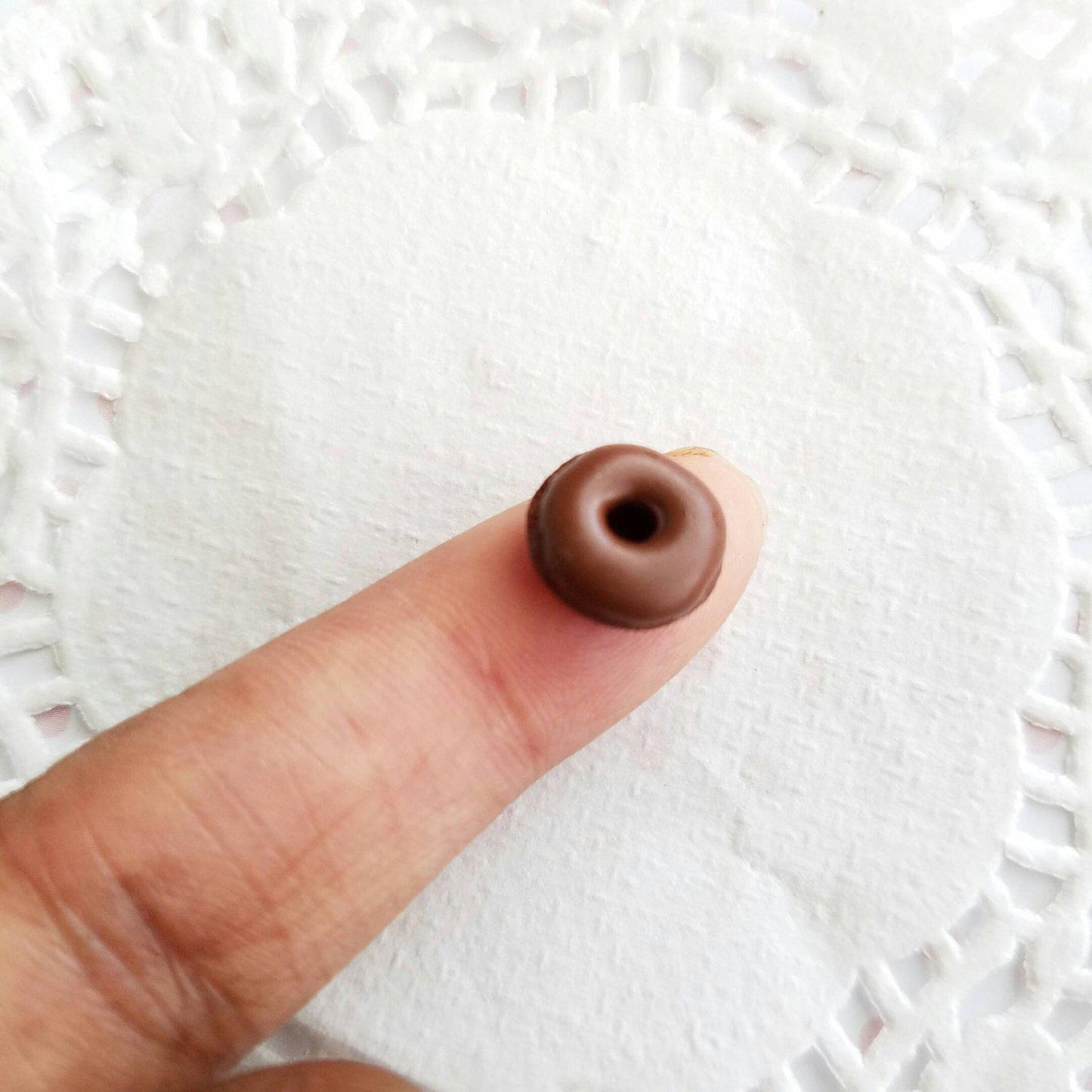 1:12 Scented Dollhouse Miniature Double Chocolate Donut Tray - Decadent Minis