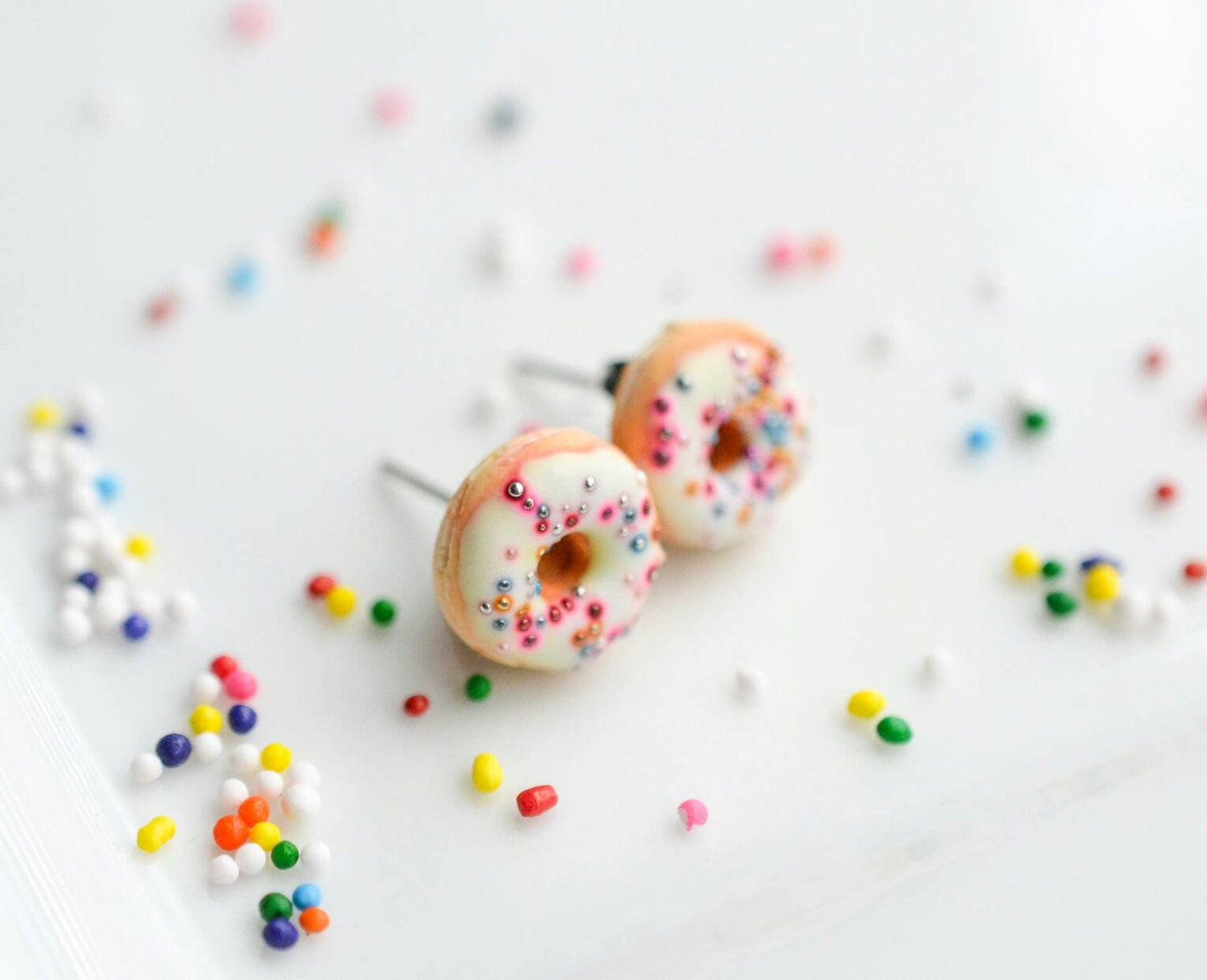 Scented Funfetti Donut Earrings - Decadent Minis