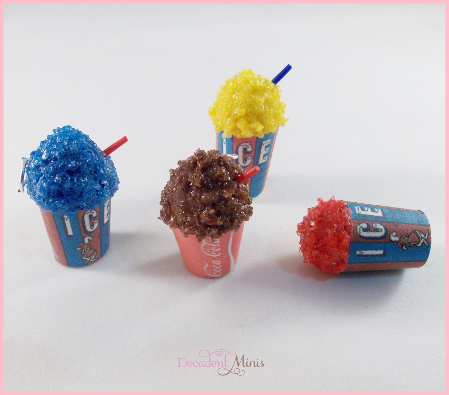Scented Icee inspired charm.Choose your flavor. Miniature food jewelry - Decadent Minis