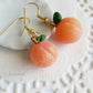 Scented Sugar Coated Georgia Peach Earrings - Decadent Minis