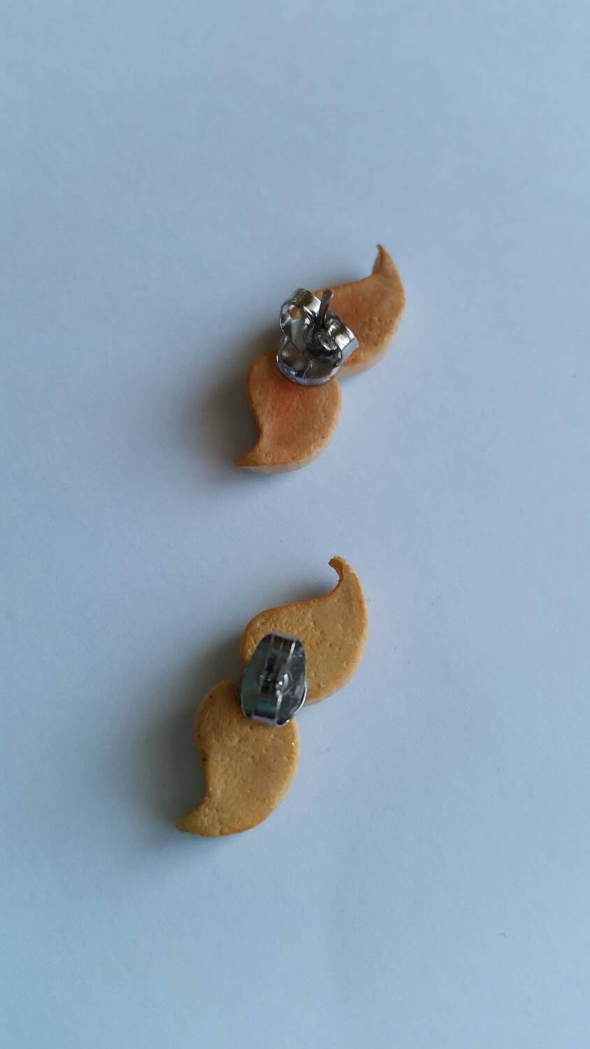 Scented Mint Mustache Sugar Cookie Stud Earrings - Decadent Minis