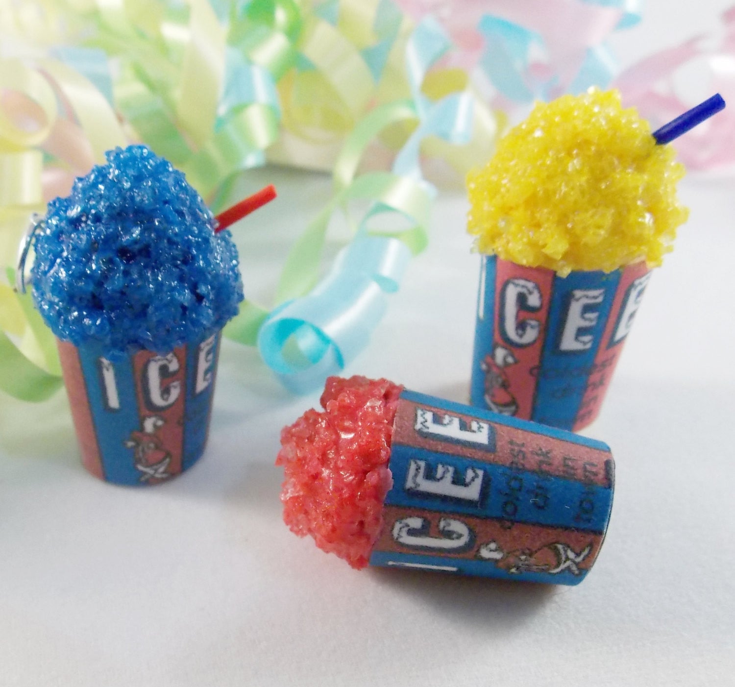 Scented Icee inspired charm.Choose your flavor. Miniature food jewelry - Decadent Minis