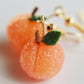 Scented Sugar Coated Georgia Peach Earrings - Decadent Minis