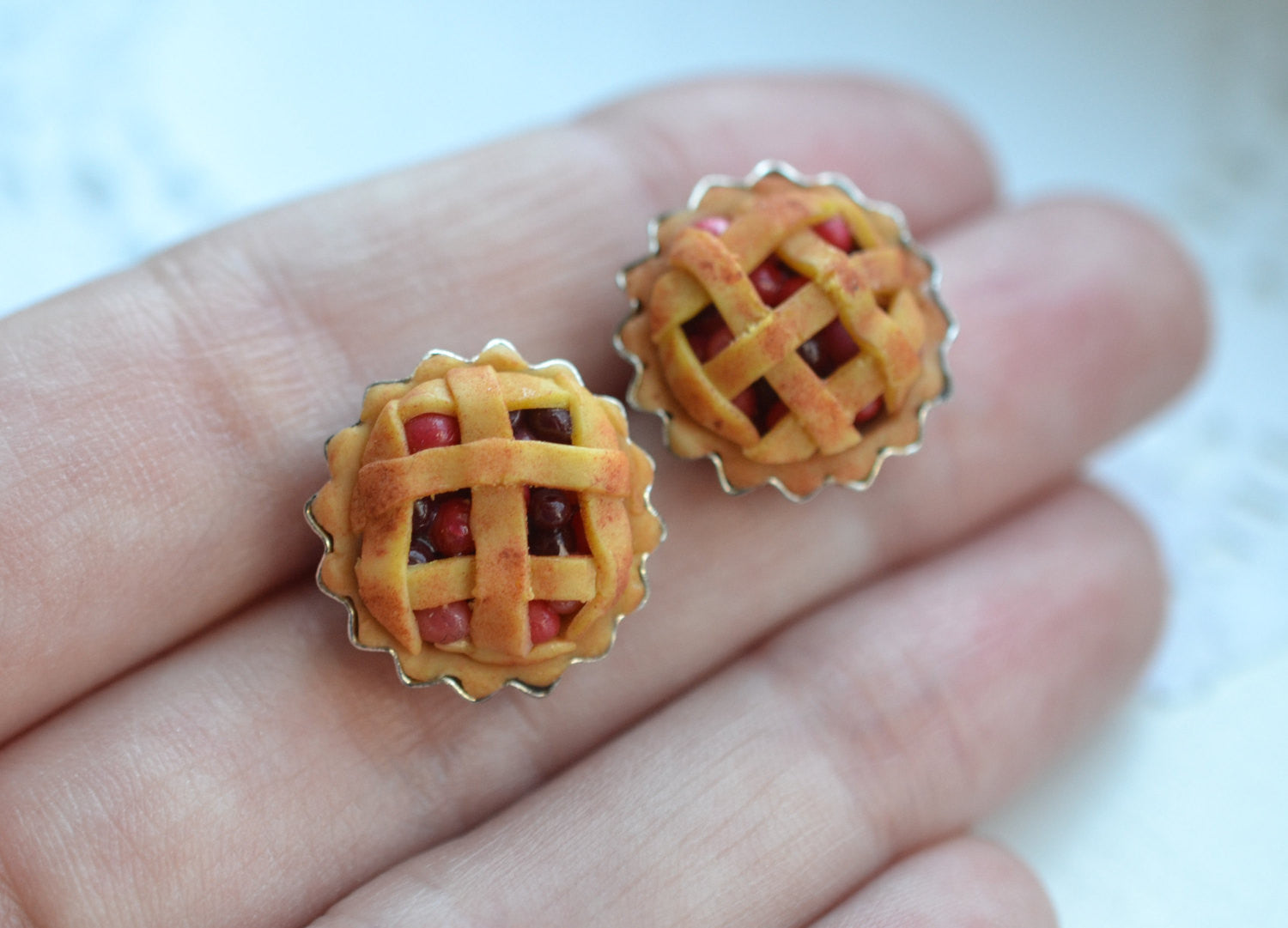 Old fashioned Cherry Pie earrings - Decadent Minis