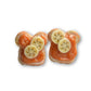Scented Peanut Butter and Banana Sandwich Earrings - Decadent Minis