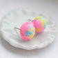 Scented Cotton Candy Ice Cream Scoop Earrings-Pink - Decadent Minis