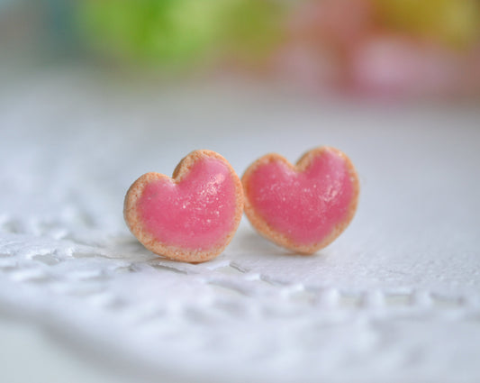 Scented Sugar Cookie Heart Studs - Decadent Minis