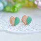Scented Mint Dipped Sugar Cookie Stud Earrings - Decadent Minis