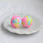 Scented Cotton Candy Ice Cream Scoop Earrings-Pink - Decadent Minis