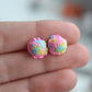 Scented Cotton Candy Ice Cream Scoop Earrings-Pink - Decadent Minis