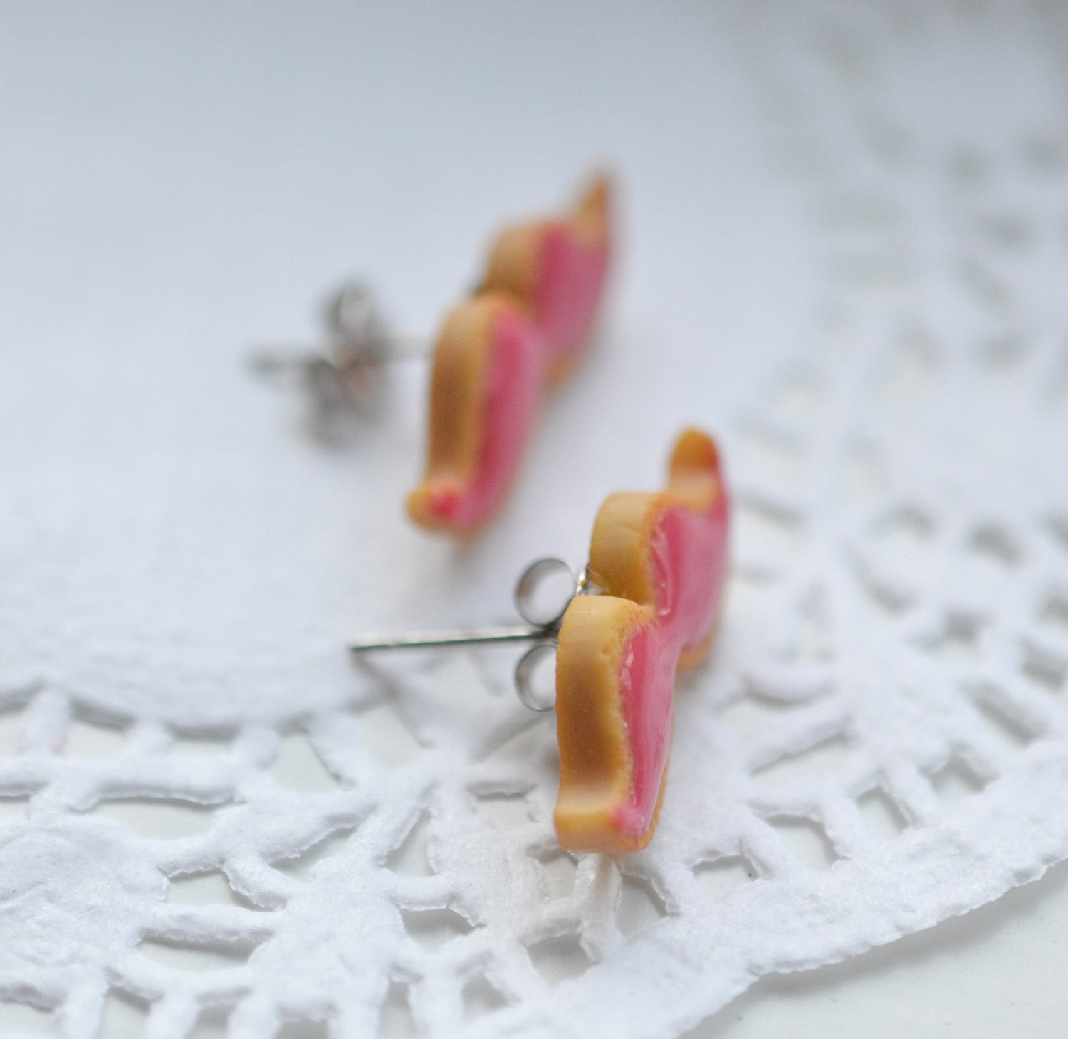 Scented Mustache Sugar Cookie Earrings - Decadent Minis