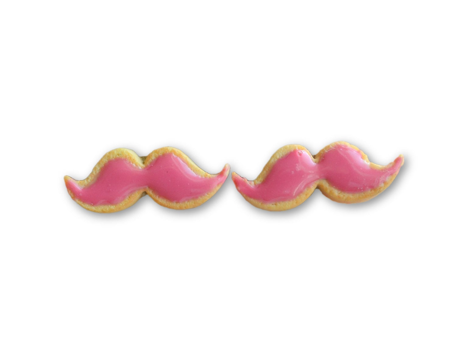 Scented Mustache Sugar Cookie Earrings - Decadent Minis