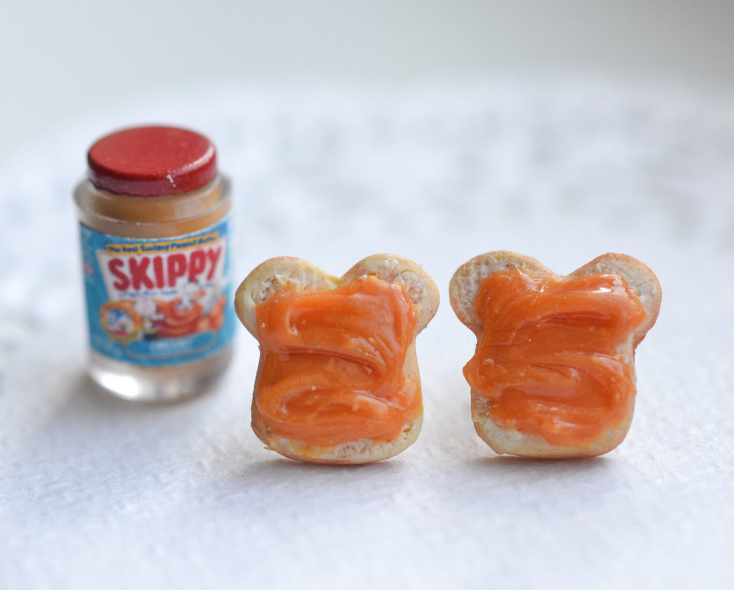 Peanut Butter Sandwich Earring Studs-Scented - Decadent Minis