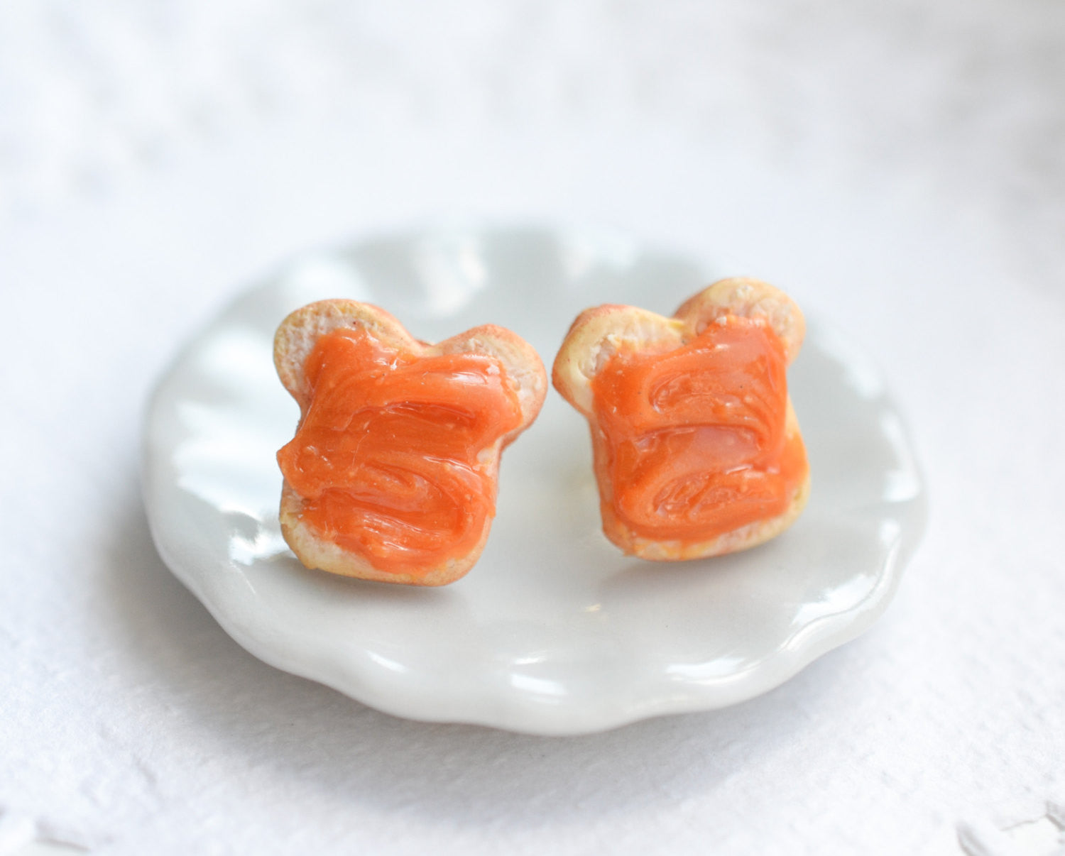 Peanut Butter Sandwich Earring Studs-Scented - Decadent Minis