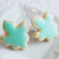 Mint Leaf Sugar Cookie Earrings-Sugar cookie collection-Scented-Miniature food jewelry Thanksgiving - Decadent Minis