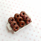 1:12 Scented Dollhouse Miniature Double Chocolate Donut Tray - Decadent Minis