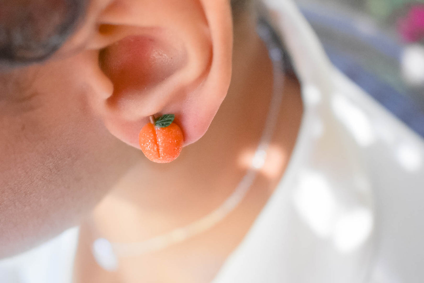 Scented Georgia Peach Stud Earrings - Decadent Minis