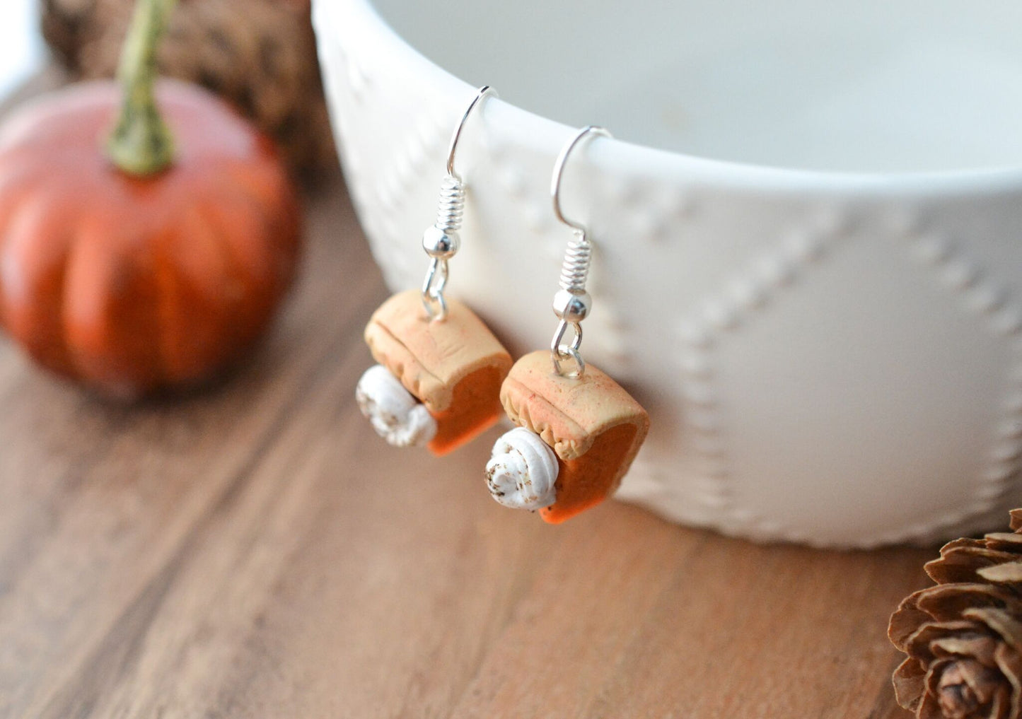 Scented Pumpkin Pie Earrings - Decadent Minis
