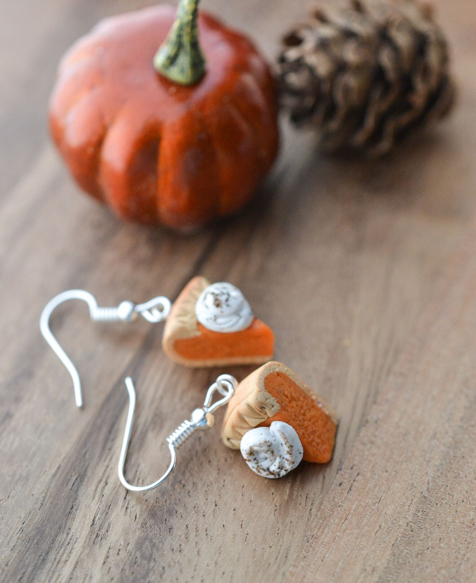 Scented Pumpkin Pie Earrings - Decadent Minis