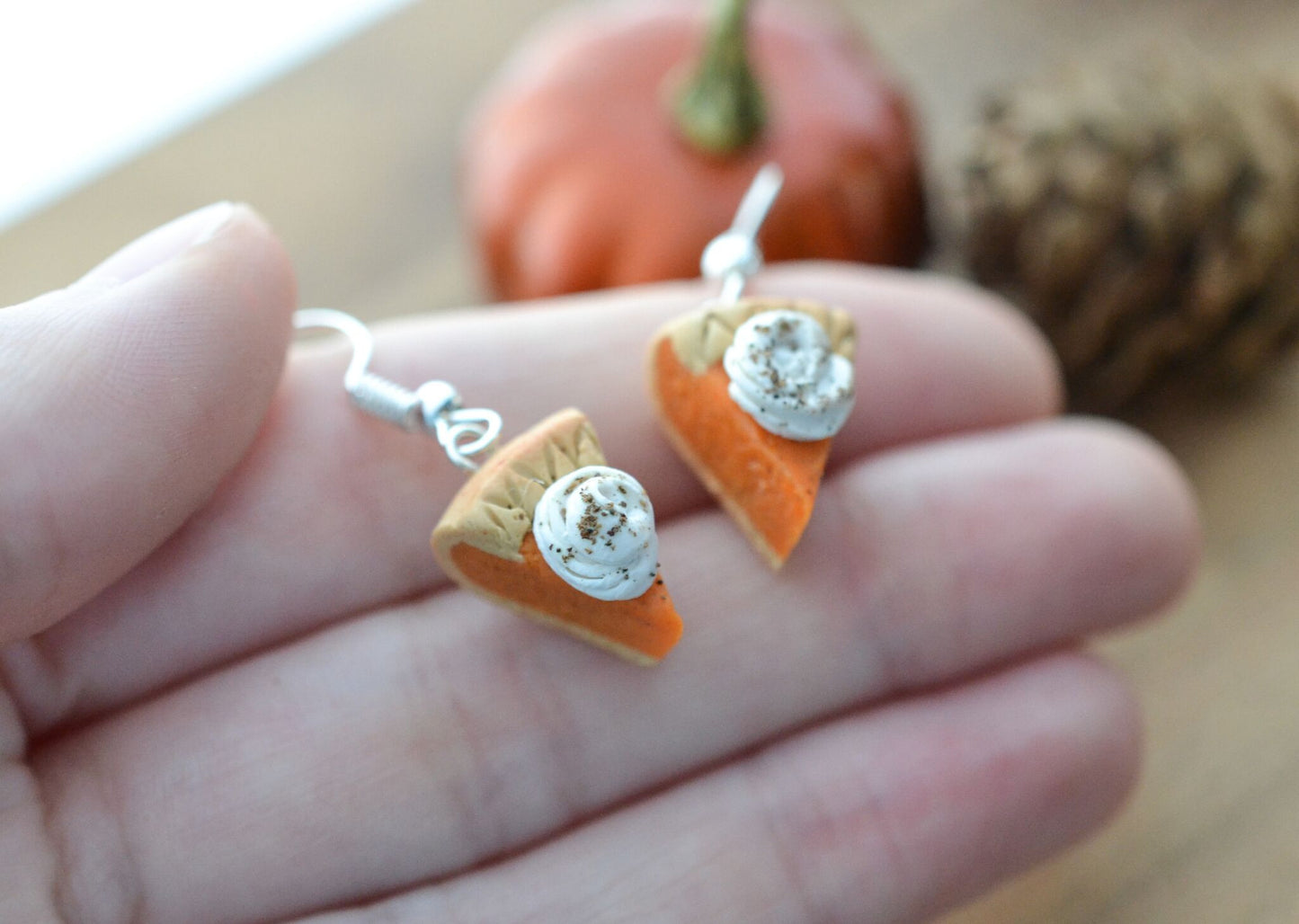 Scented Pumpkin Pie Earrings - Decadent Minis