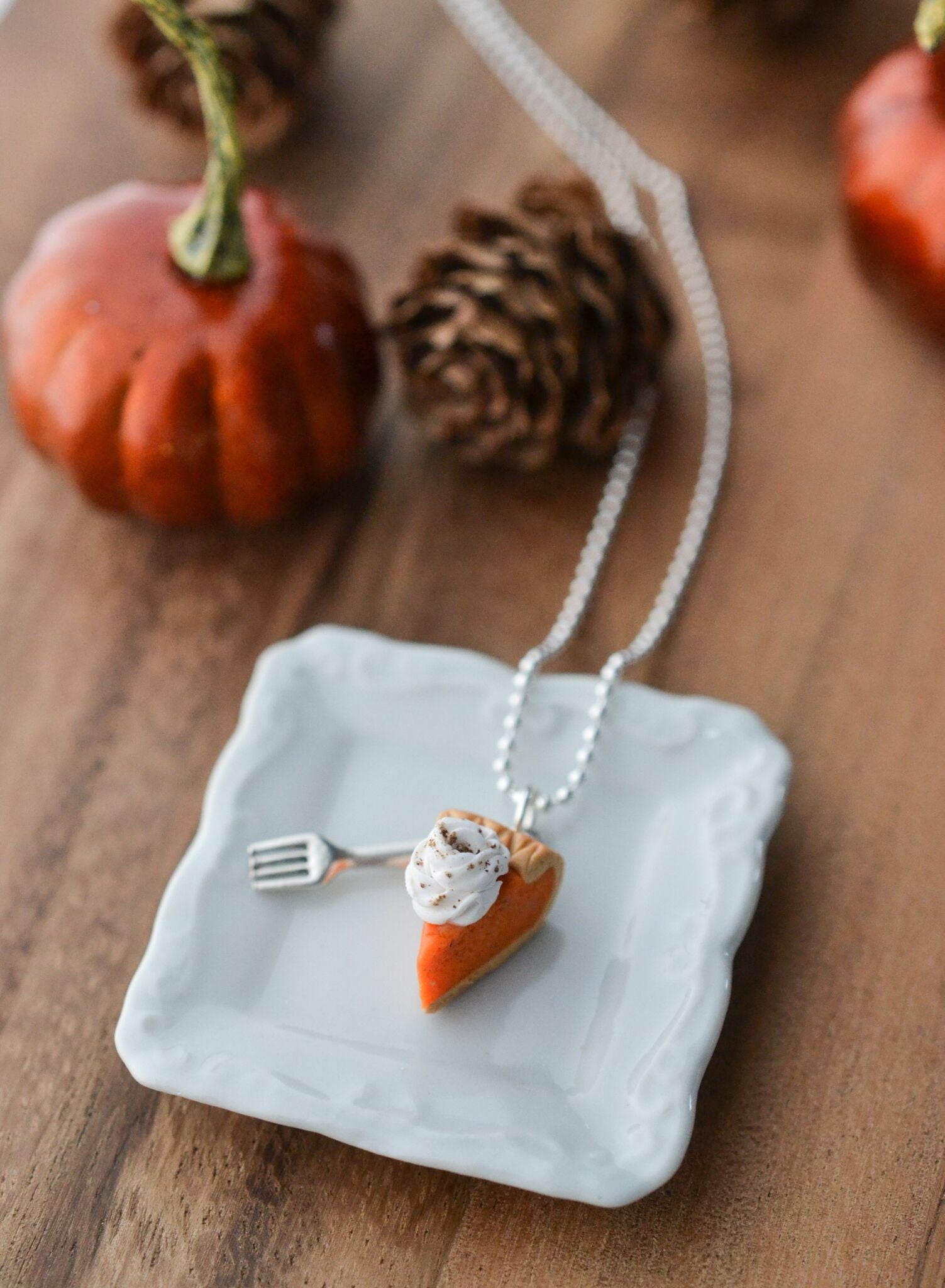 Scented Pumpkin Pie Necklace - Decadent Minis