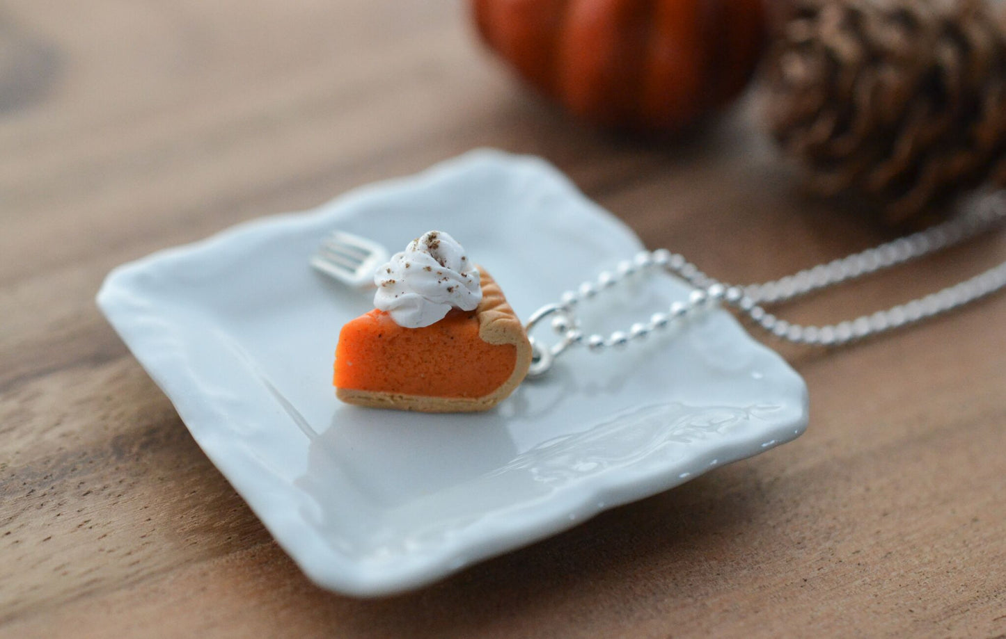 Scented Pumpkin Pie Necklace - Decadent Minis