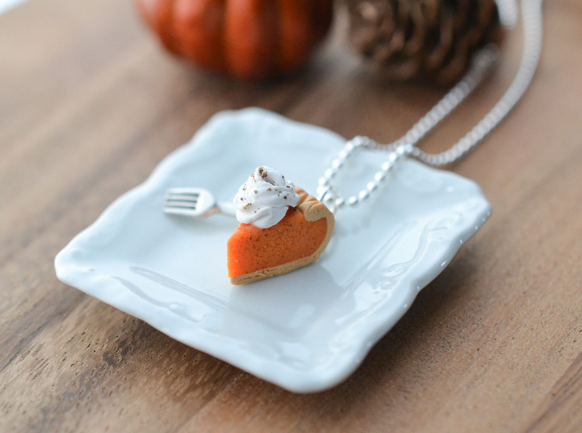 Scented Pumpkin Pie Necklace - Decadent Minis