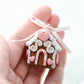 Scented Mini Gingerbread House Charm Ornament-Pink - Decadent Minis