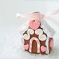 Scented Mini Gingerbread House Charm Ornament-Pink - Decadent Minis