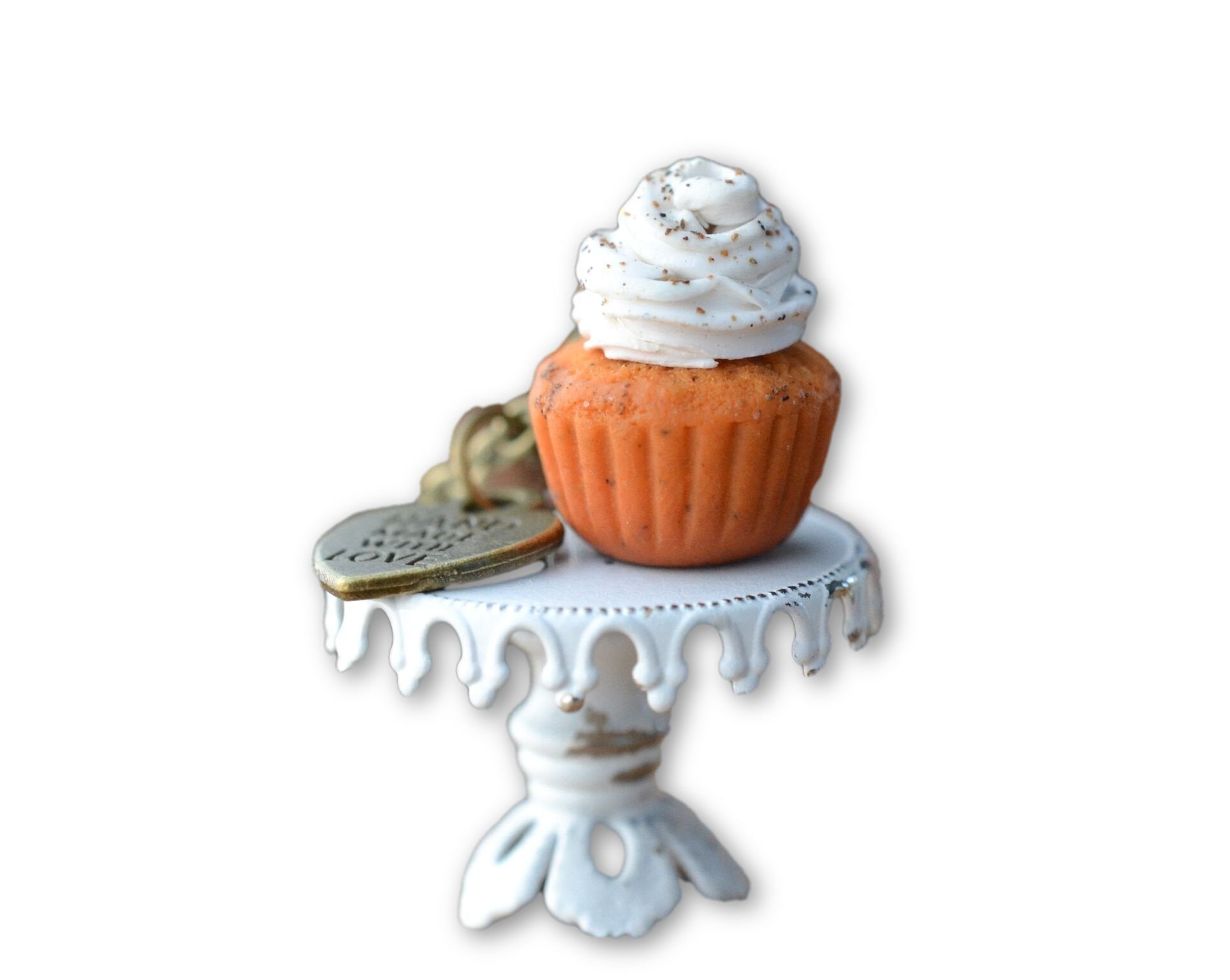 Pumpkin Spice Cupcake Necklace-Vintage - Decadent Minis